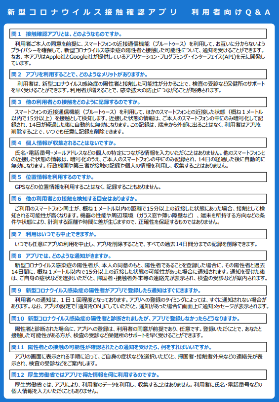 JBF-FID 新型コロナウイルス接触確認アプリ(COCOA)